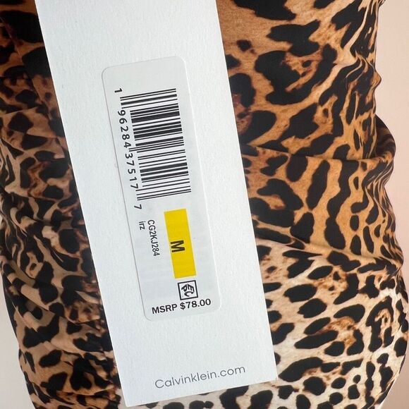 Calvin Klein V-Wire Halter Tankini Top Jaguar Brown Size Medium NWT - Picture 10 of 14